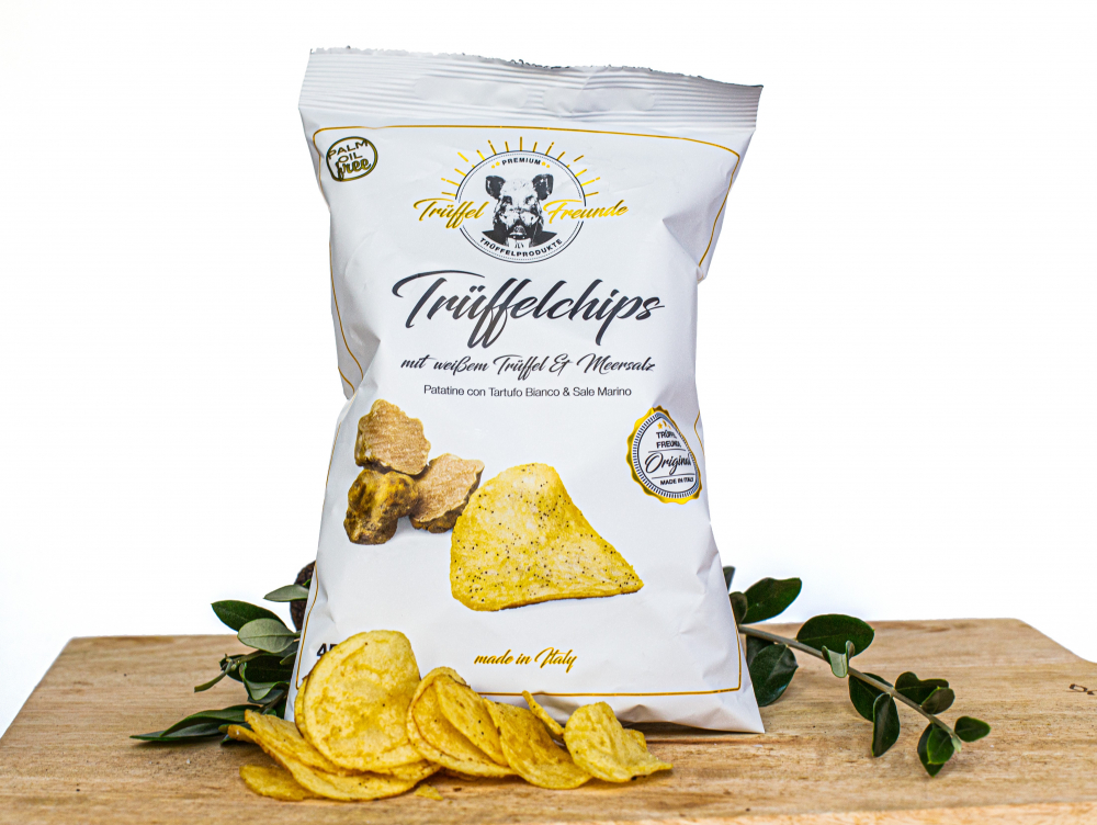 Trüffelchips mit weißen Trüffel